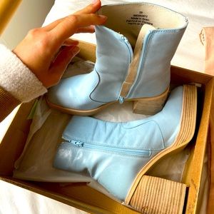 Free People blue platform boots size 39